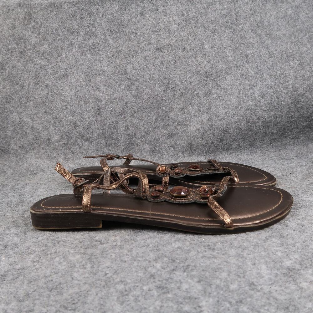Xhilaration Shoes Womens 9 Sandals Fashion Casual Open Toe Flat Rhinestone
